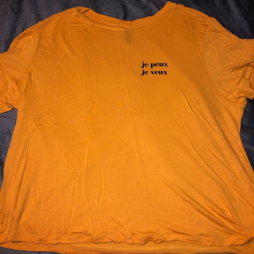 Mustard yellow shirt sleeve shirt